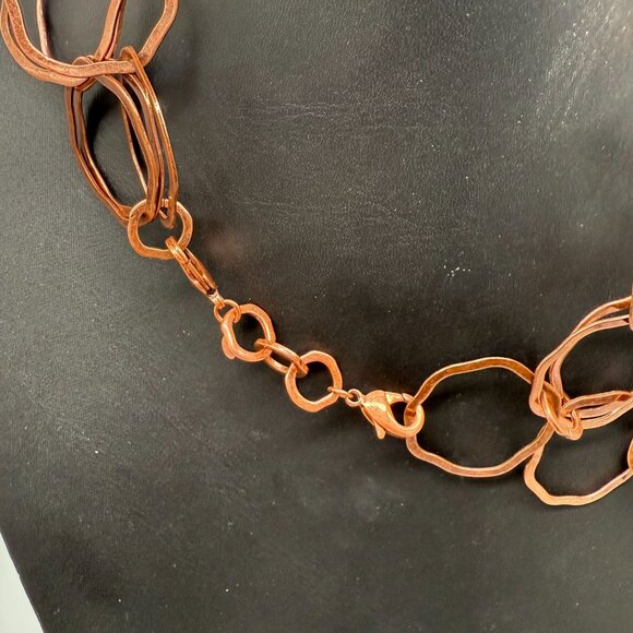 Premier Designs Copper Tone Circle Geometric Layered Statement Neckline - Picture 6 of 6